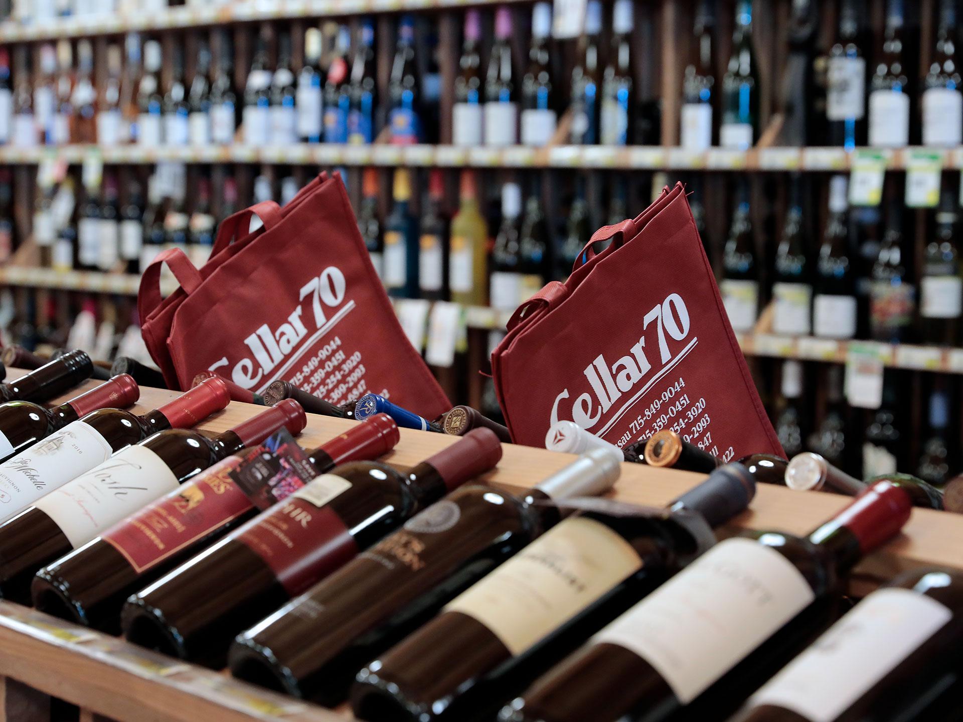 Image of Cellar 70 wine selections - which we make available in-flight per your request.